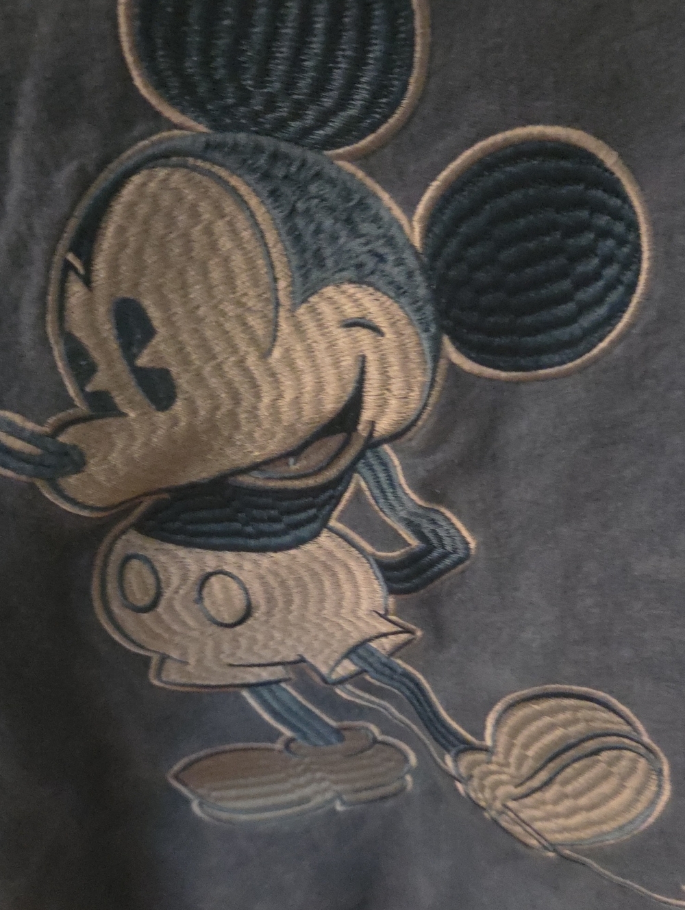 Disney Women"s Crewneck Sweatshirt with Blue & White Mickey Graphic - Picture 3 of 4